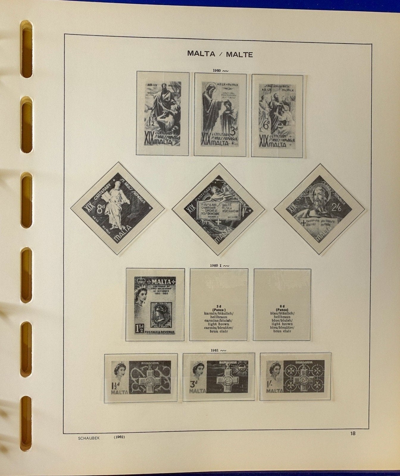 Malta 1885-1979 Schaubek Hingeless Stamp Album & Slipcase ZAYIX