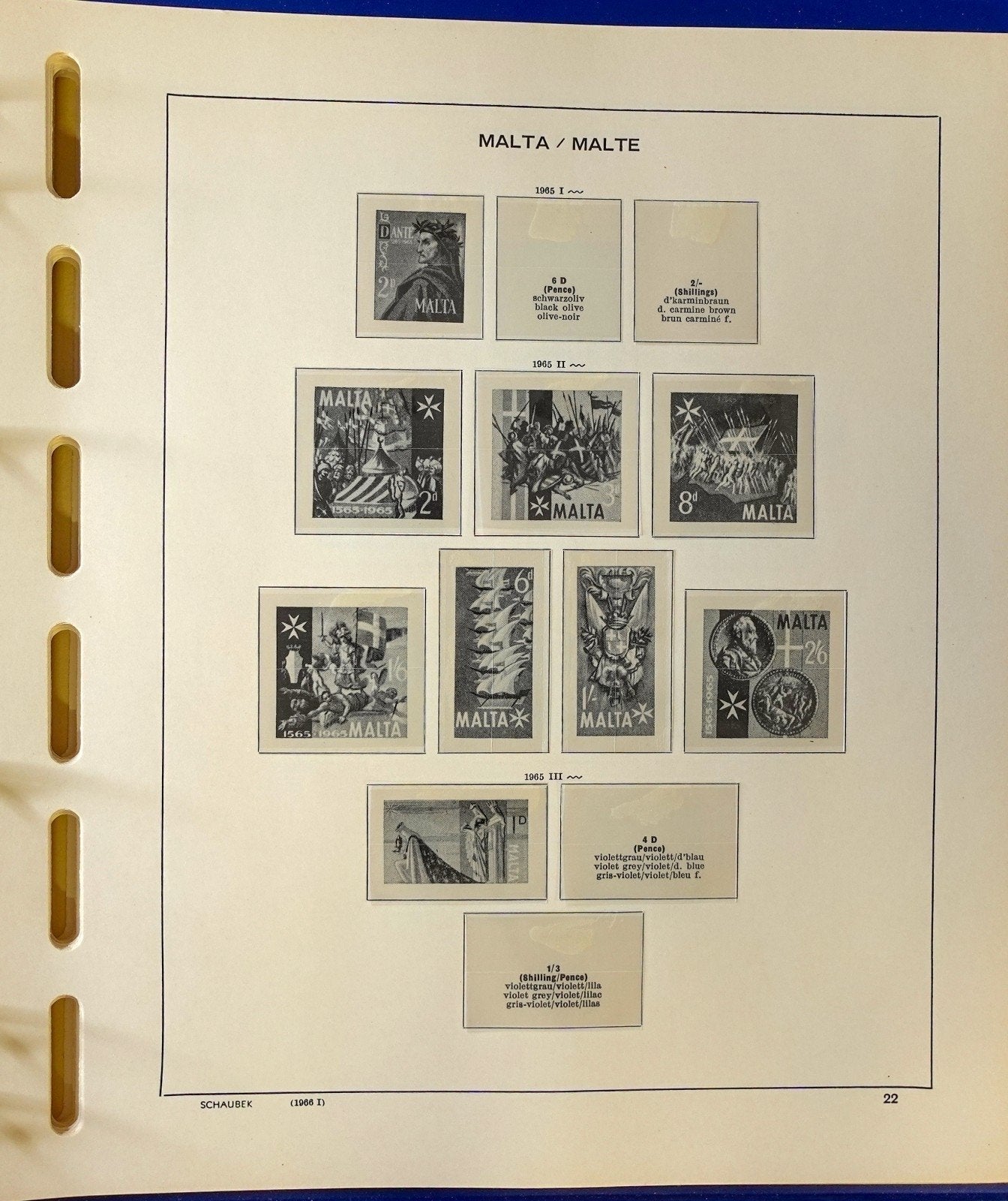 Malta 1885-1979 Schaubek Hingeless Stamp Album & Slipcase ZAYIX