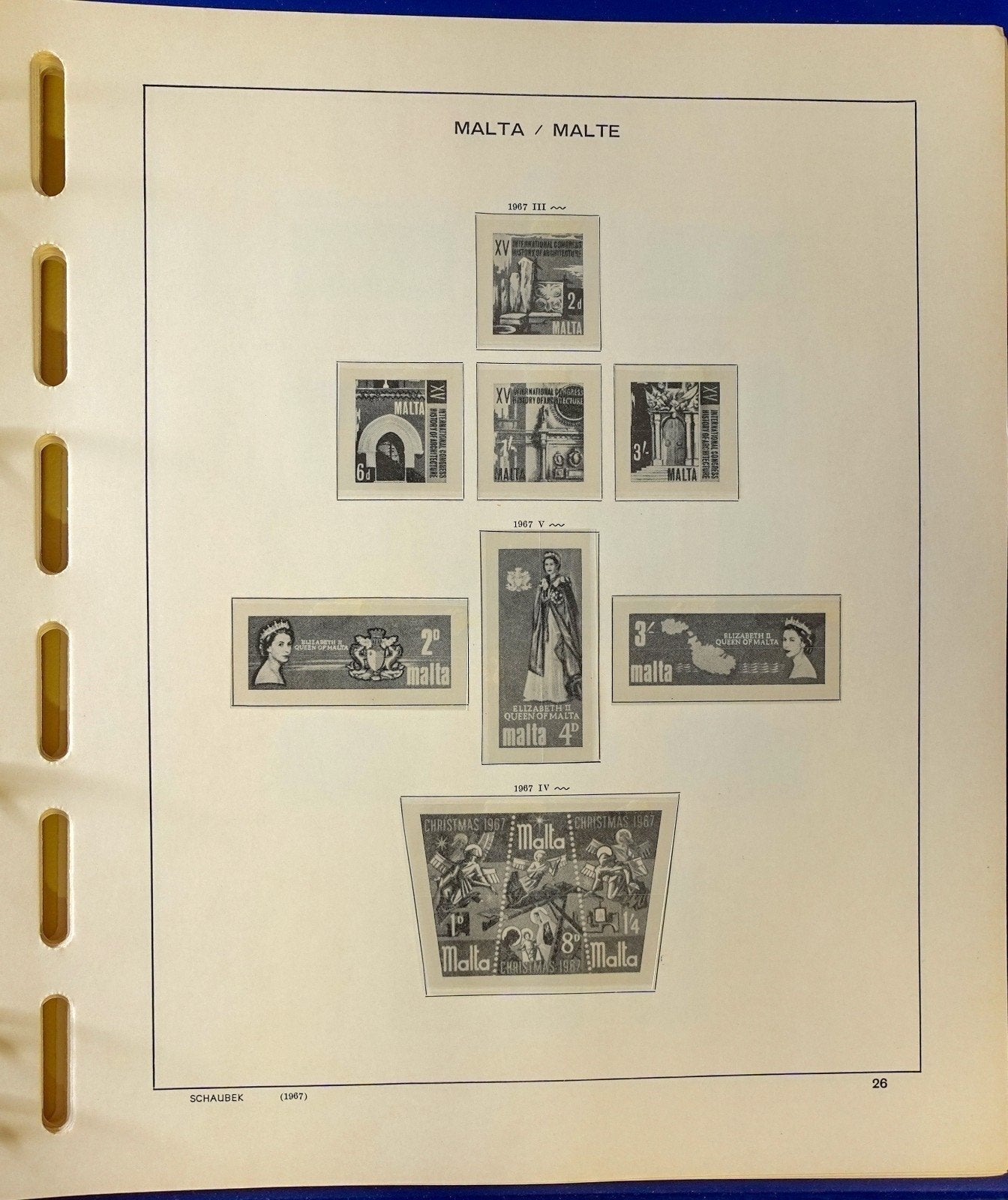 Malta 1885-1979 Schaubek Hingeless Stamp Album & Slipcase ZAYIX