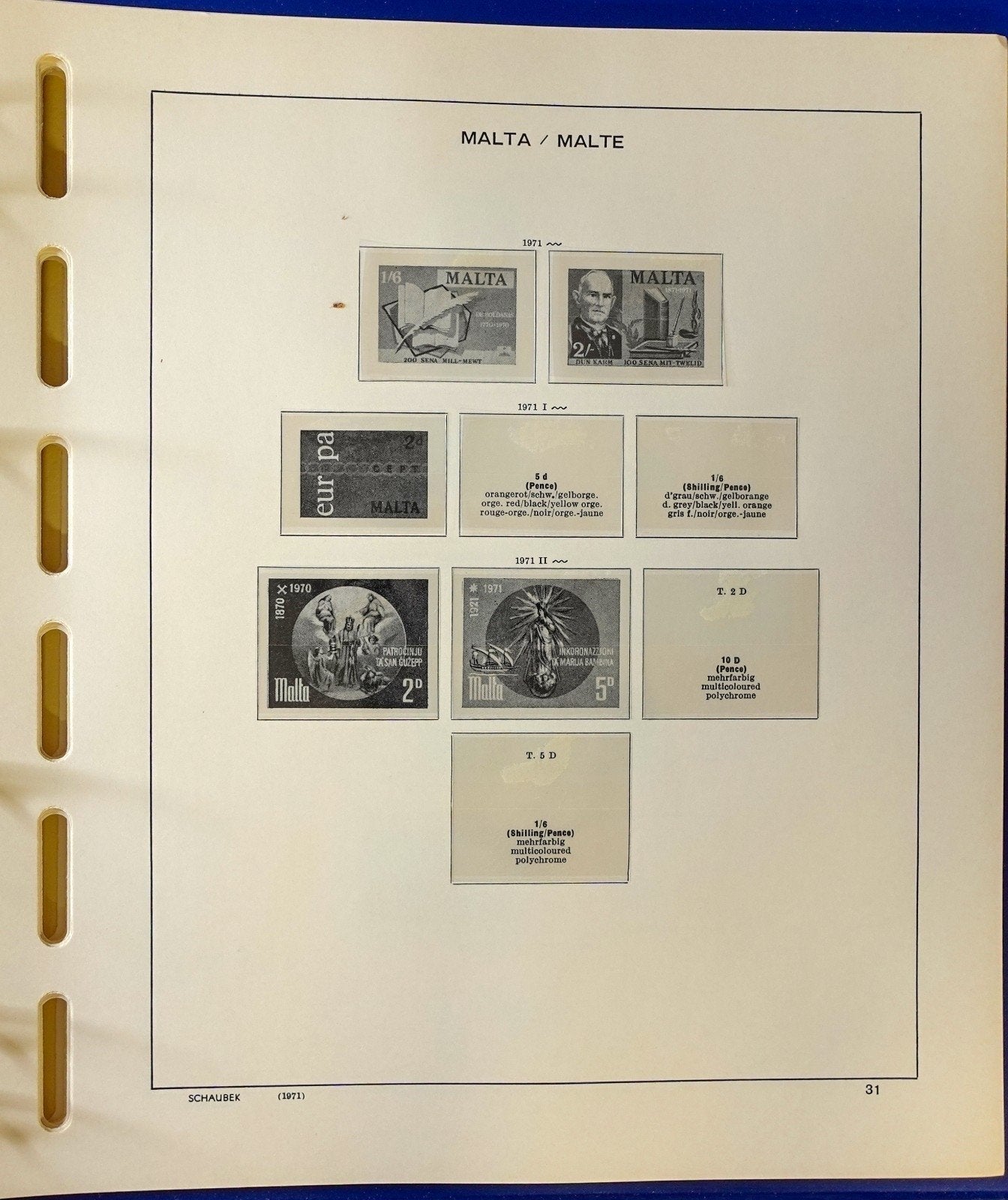Malta 1885-1979 Schaubek Hingeless Stamp Album & Slipcase ZAYIX