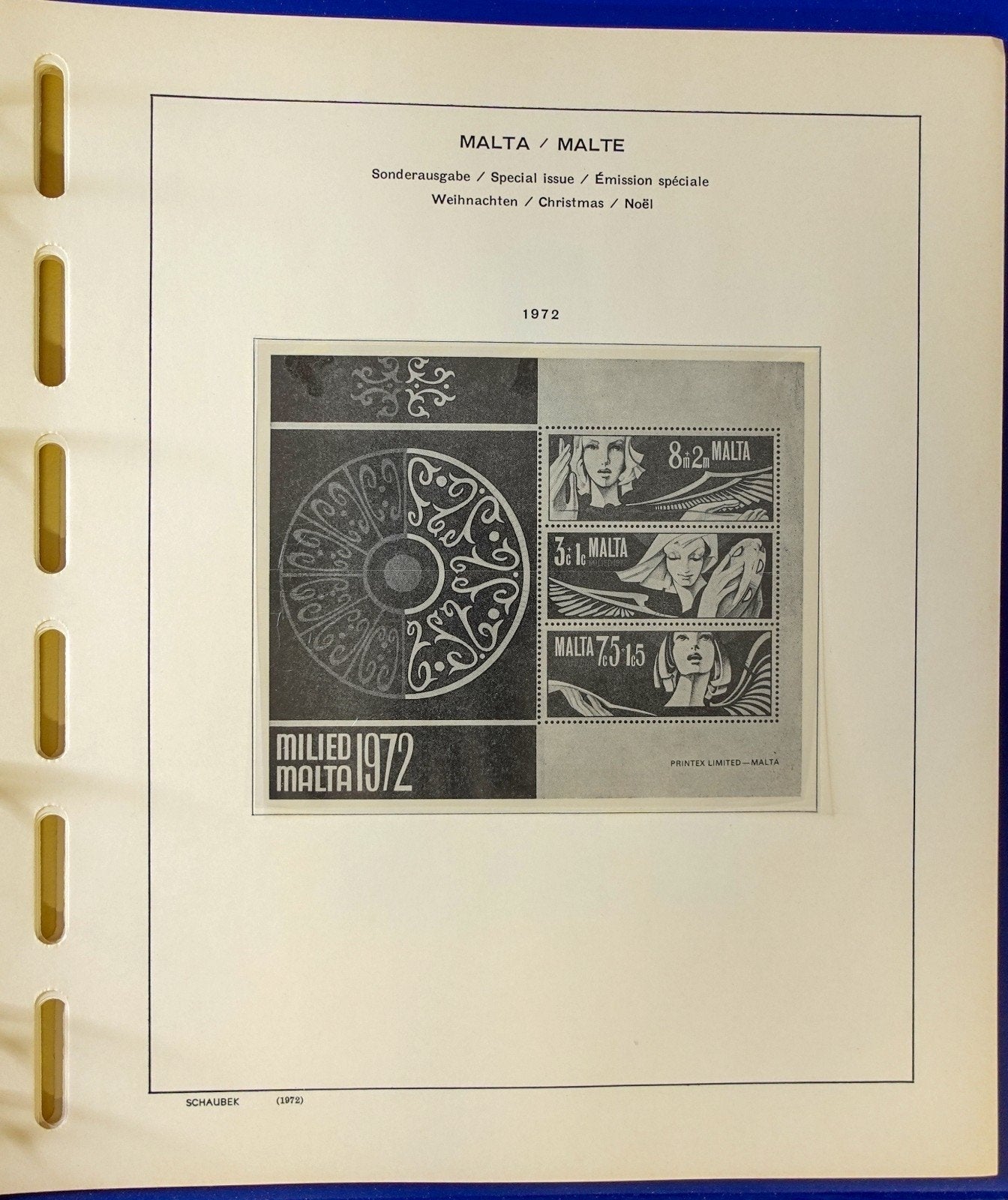 Malta 1885-1979 Schaubek Hingeless Stamp Album & Slipcase ZAYIX