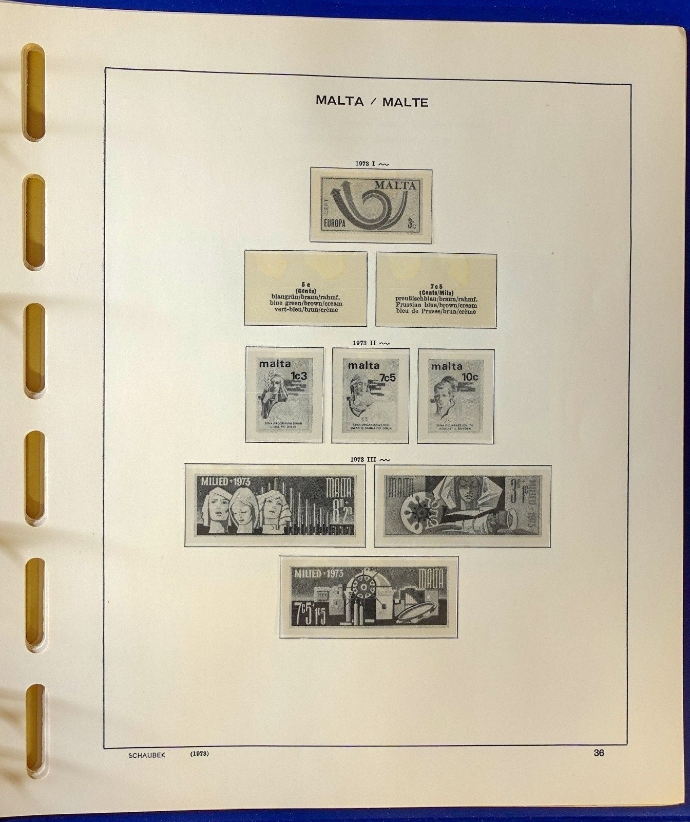 Malta 1885-1979 Schaubek Hingeless Stamp Album & Slipcase ZAYIX