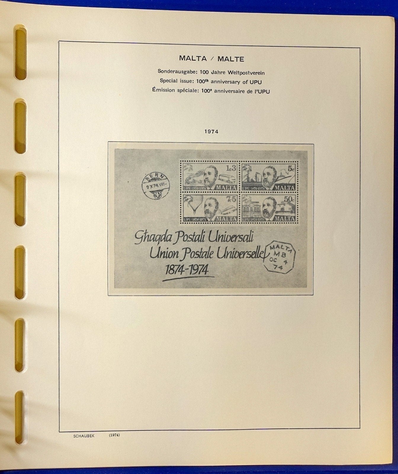 Malta 1885-1979 Schaubek Hingeless Stamp Album & Slipcase ZAYIX