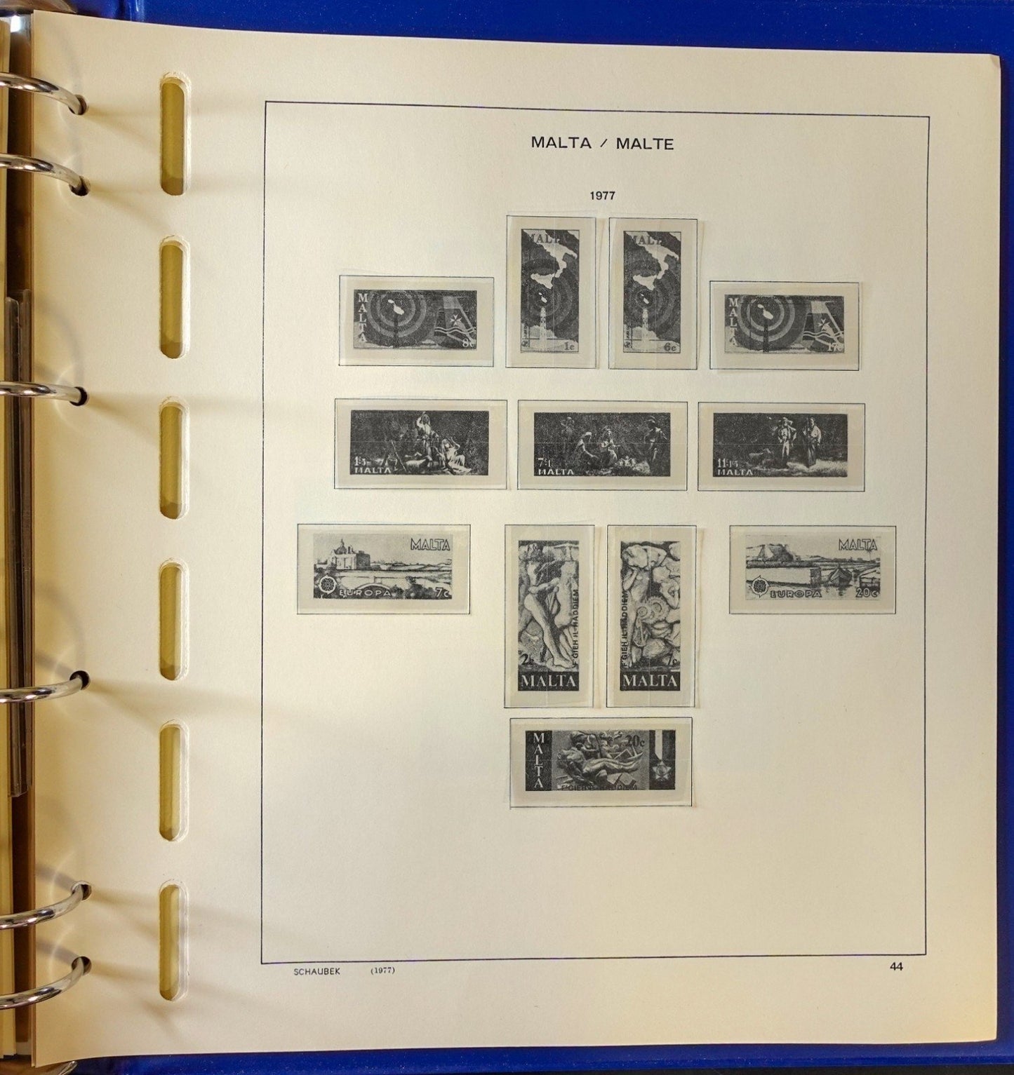 Malta 1885-1979 Schaubek Hingeless Stamp Album & Slipcase ZAYIX