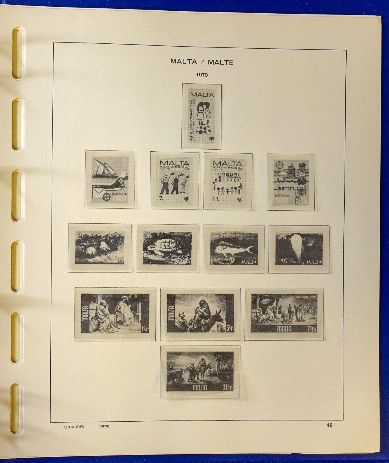 Malta 1885-1979 Schaubek Hingeless Stamp Album & Slipcase ZAYIX