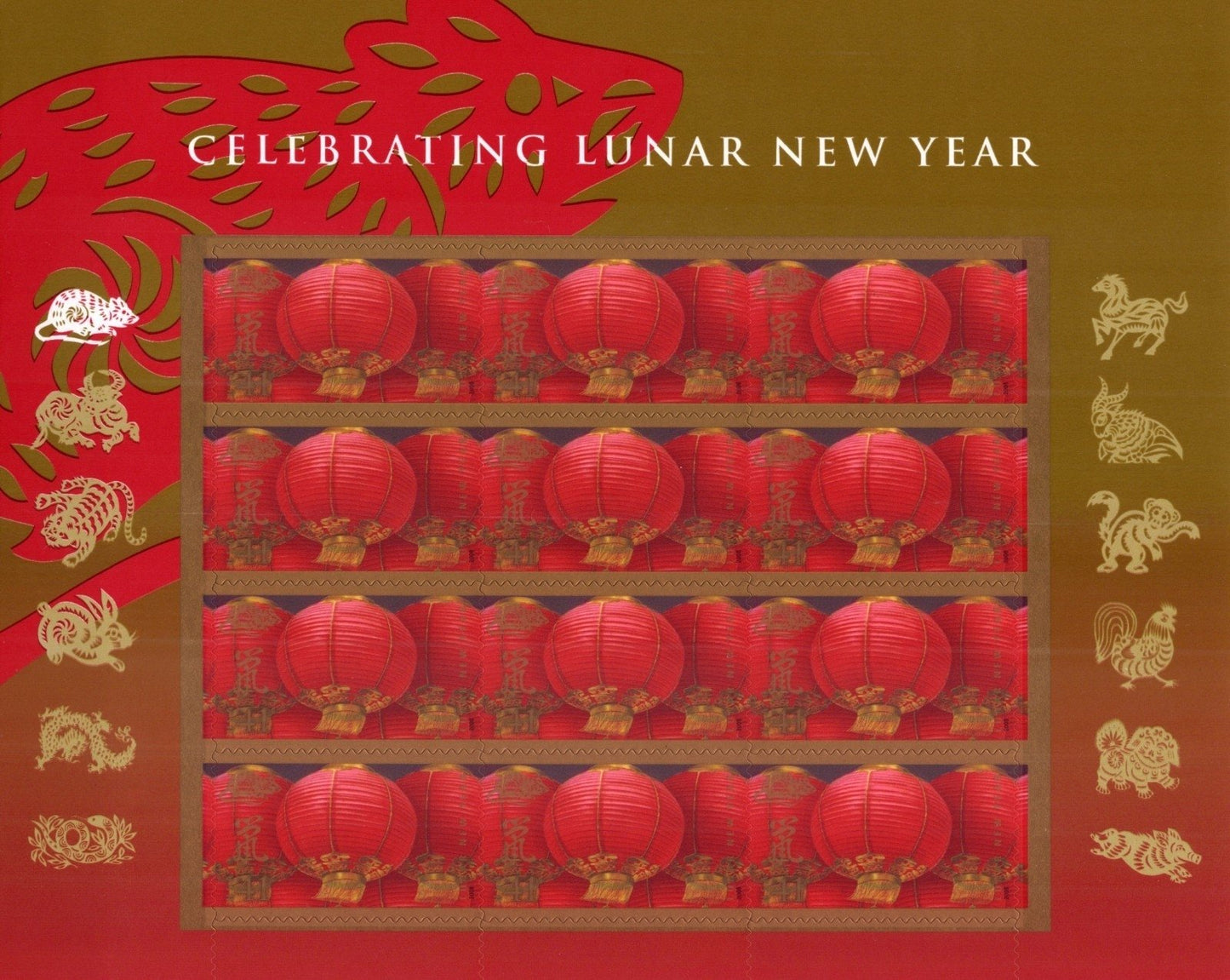 US 4221 Mint Sheet (MNH) Lunisolar New Year Issue 41-Cent 2008 ZAYIX