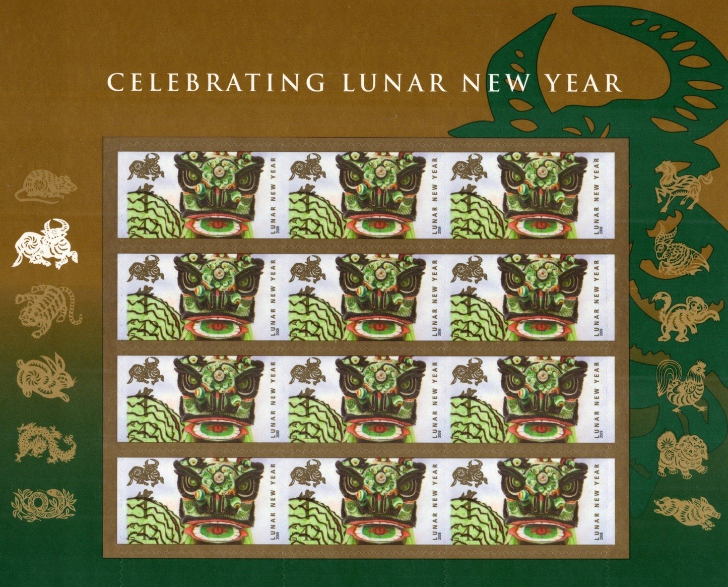 US 4375 Mint Sheet (MNH) Year Of The Ox Lunar New Year 42-Cent 2009 ZAYIX