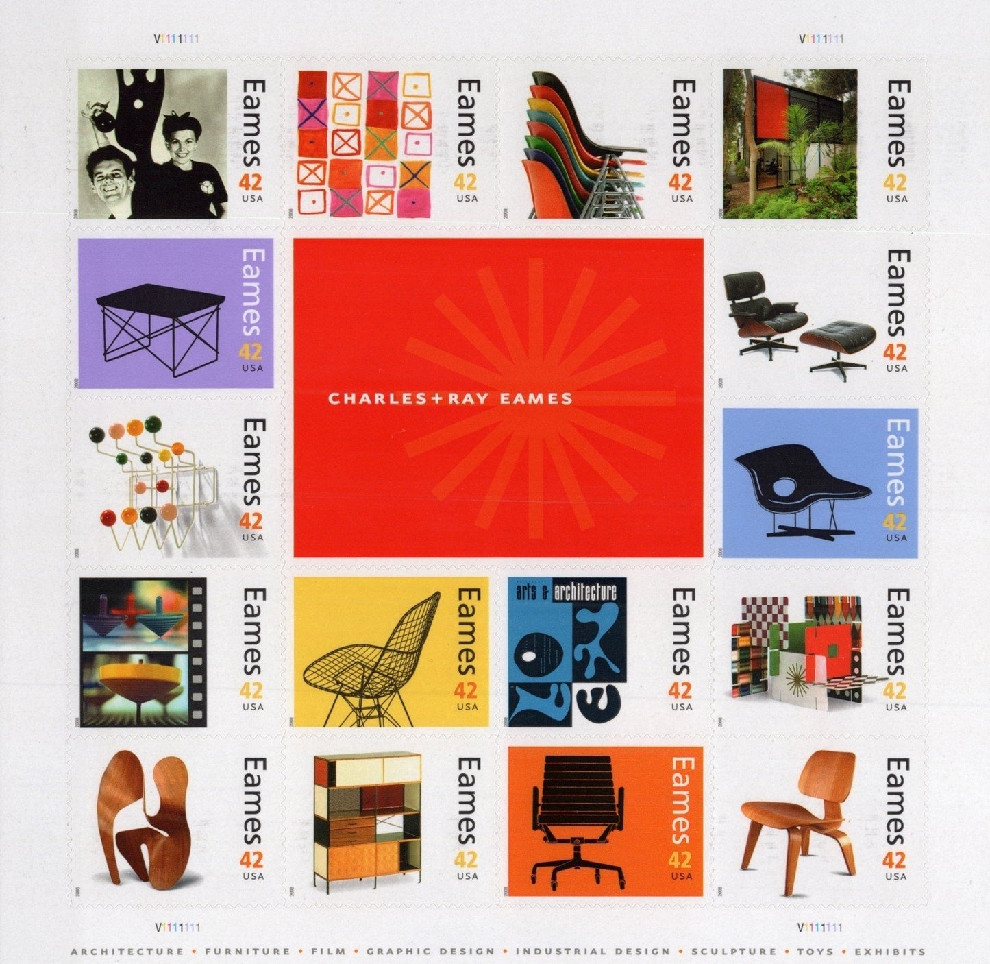 US 4333 Mint Sheet (MNH) Charles & Ray Eames 42-Cent 2008 ZAYIX