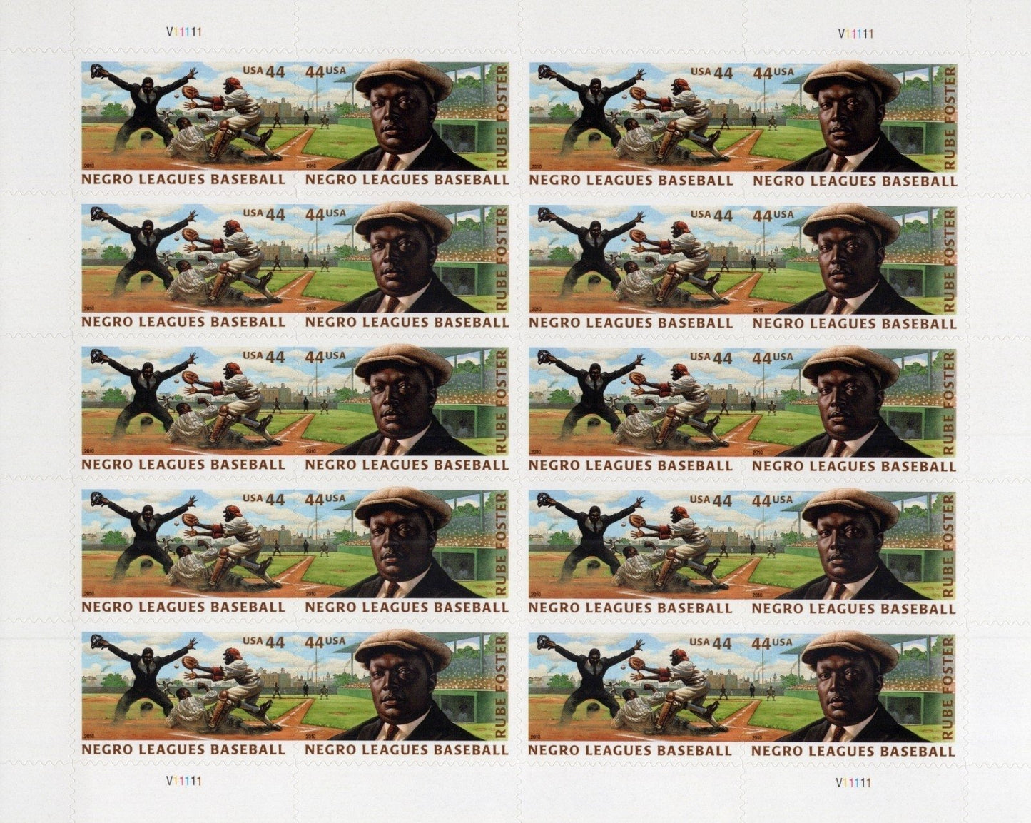 US 4466 Mint Sheet (MNH) Baseball Home Plate & Rube Foster 44-Cent 2010 ZAYIX