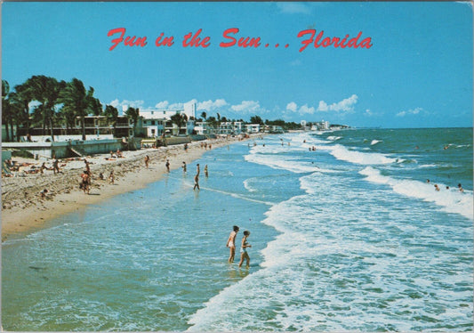 ZAYIX Postcard Florida Fun in the Sun Beach Scene Frank Boran Photo 102022-PC02