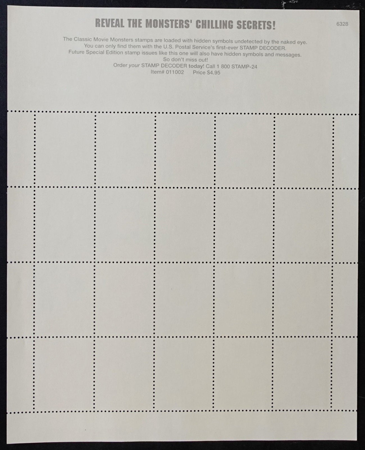 US 3168-3172 Mint Sheet (MNH) Movie Monsters 32-Cent 1997 ZAYIX