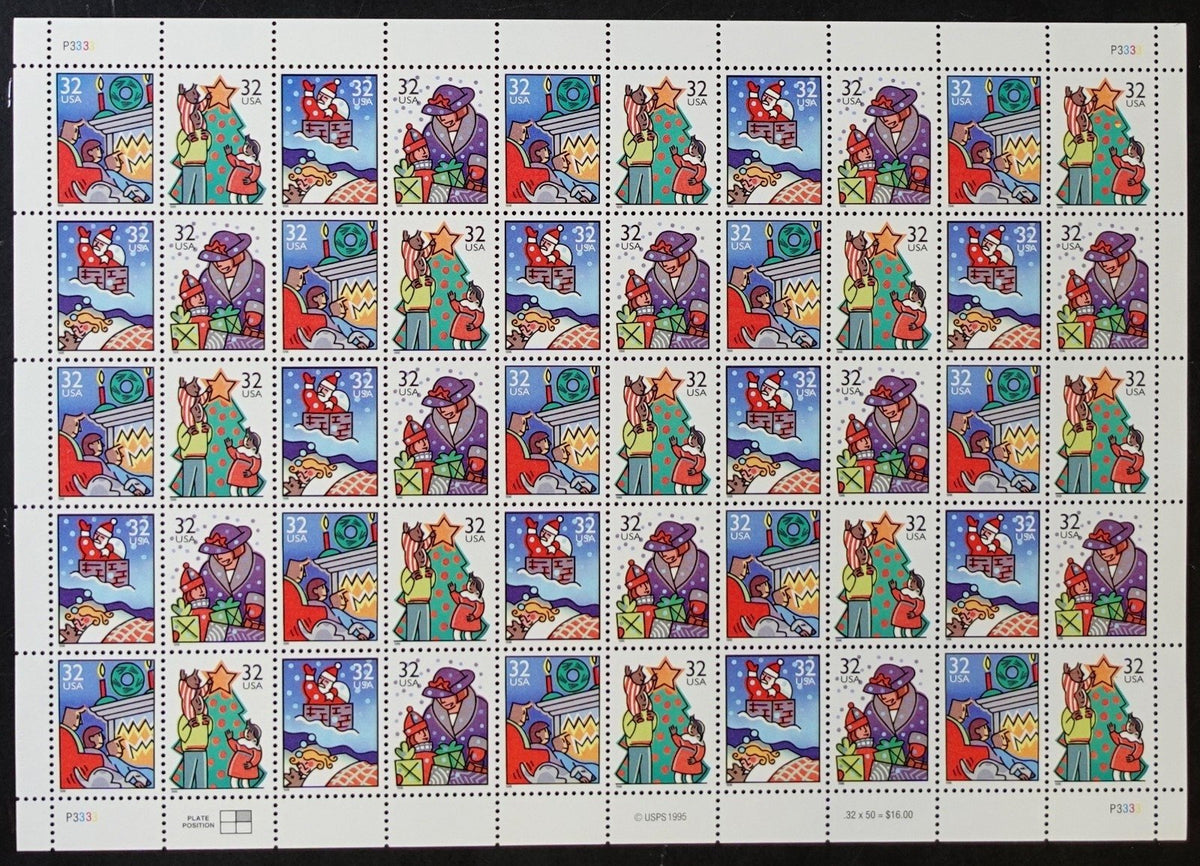 US 3108-3111 Mint Sheet (MNH) Family Scenes 32-Cent 1996 ZAYIX