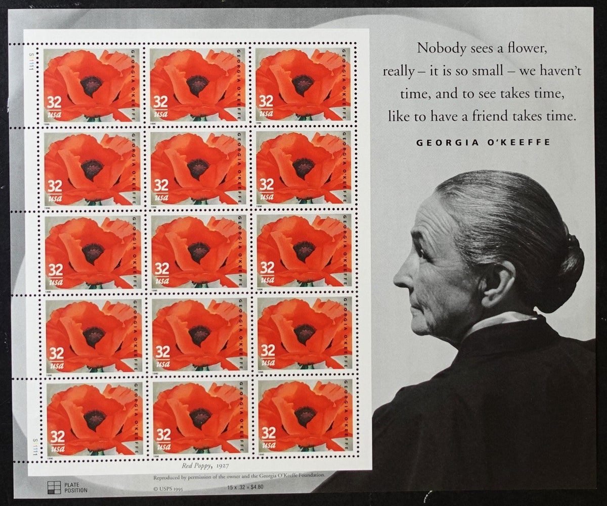 US 3069 Mint Sheet (MNH) Georgia O'Keeffe Artist 32-Cent 1996 ZAYIX
