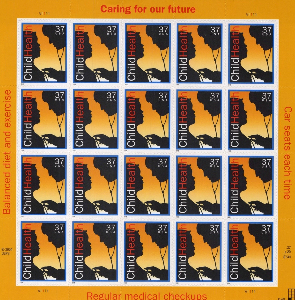 US 3938 Mint Sheet (MNH) Child Health 37-Cent 2005 ZAYIX