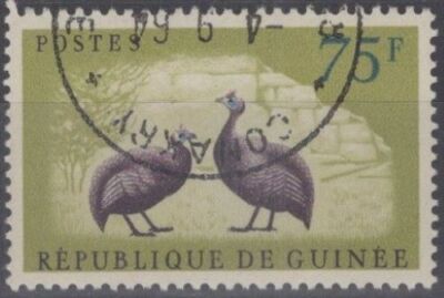 Guinea 228 Used/CTO 75f Helmet Guinea Fowl - Birds ZAYIX 111422S10M
