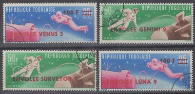 Togo 563-566 Used Space Mission Overprints Astronauts ZAYIX 111422S15M