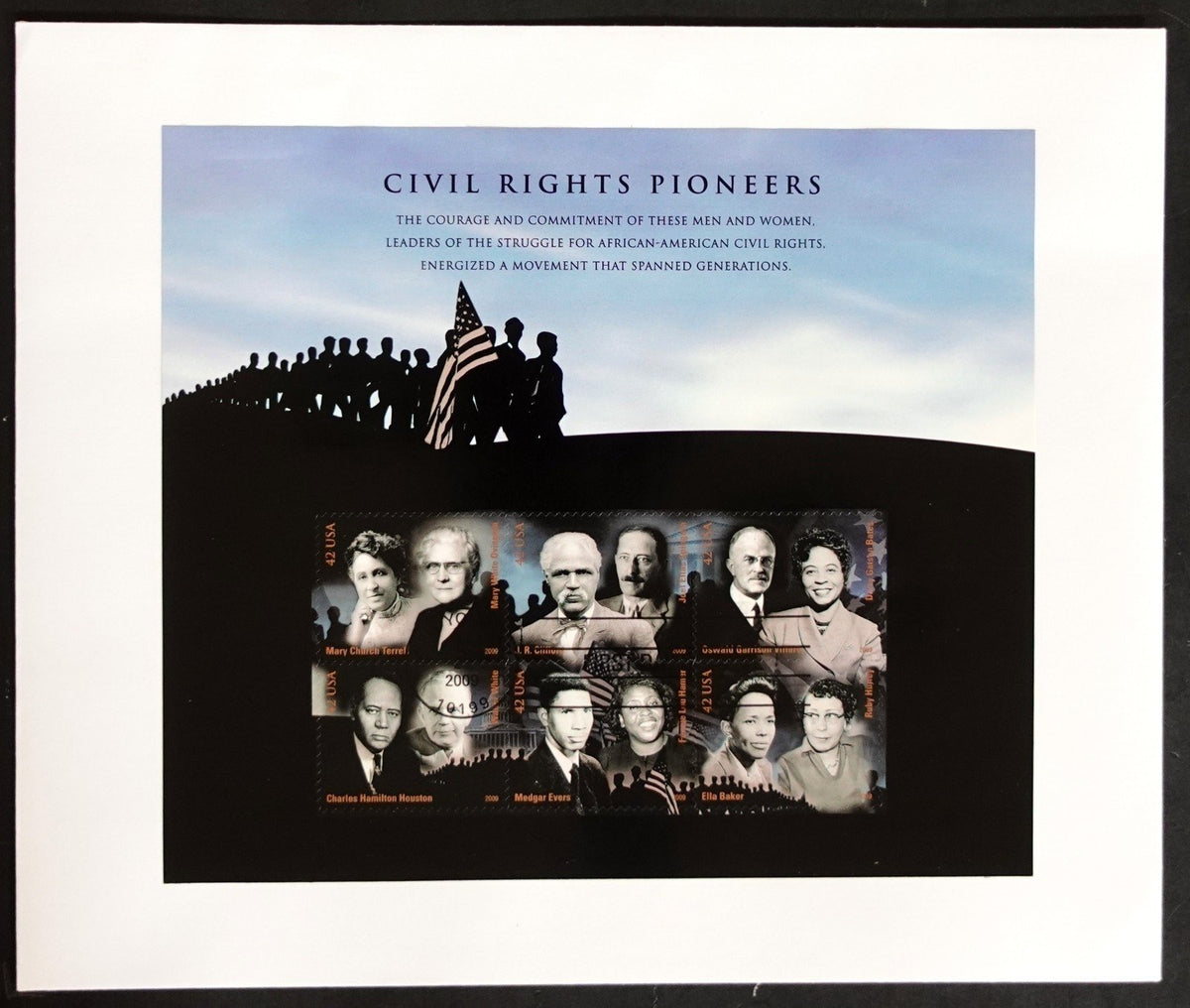 US 4384 First Day Cover (FDC) Civil Rights Pioneers Sheet 42-Cent 2009 ZAYIX