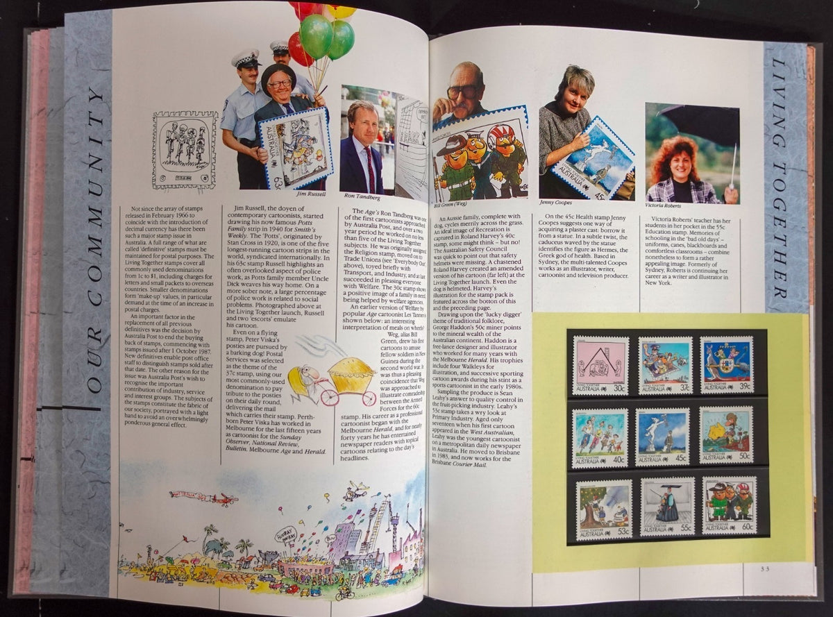 Australia 1988 Yearbook (MNH) Collection Of Australian Stamps ZAYIX