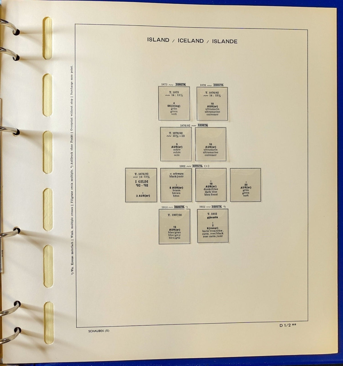 Iceland 1991-2000 Schaubek Hingeless Stamp Album & Slipcase ZAYIX
