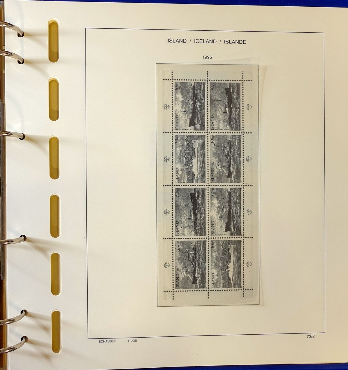 Iceland 1991-2000 Schaubek Hingeless Stamp Album & Slipcase ZAYIX