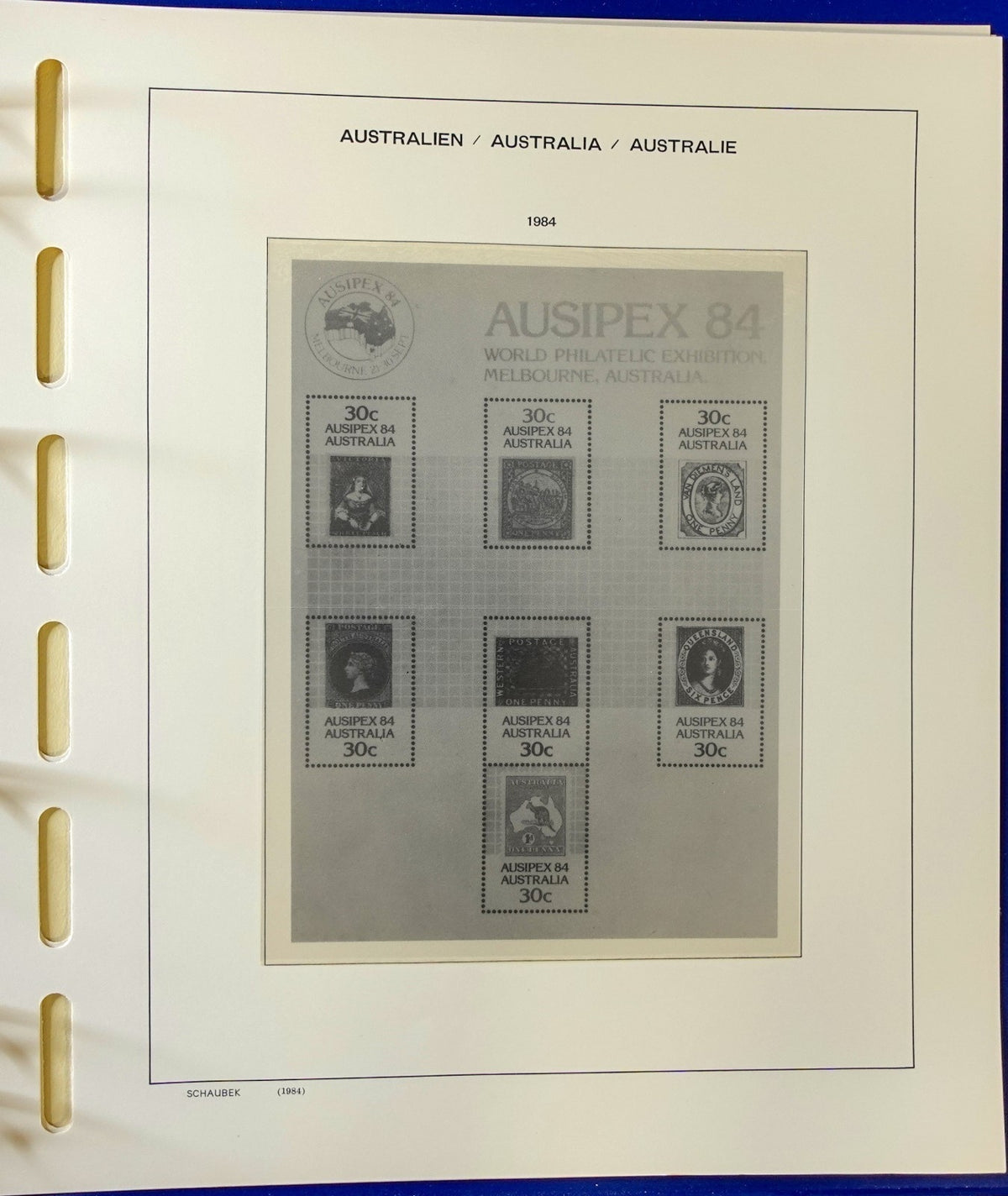 Australia 1970-1990 Schaubek Hingeless Stamp Album & Slipcase ZAYIX