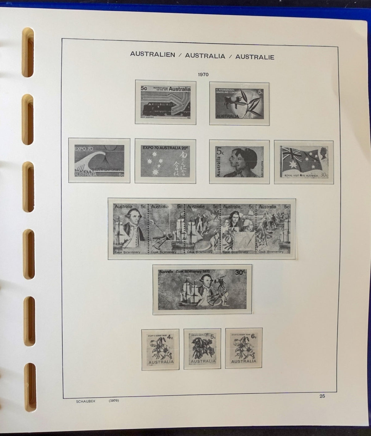 Australia 1970-1990 Schaubek Hingeless Stamp Album & Slipcase ZAYIX