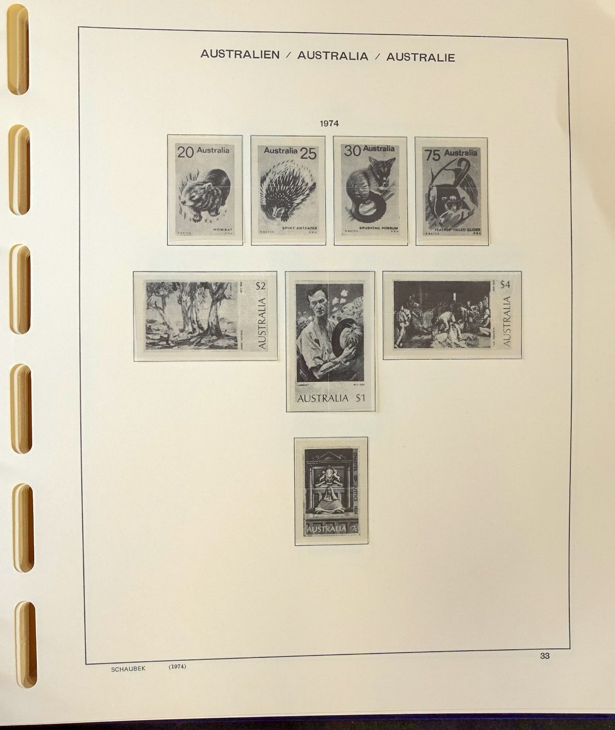 Australia 1970-1990 Schaubek Hingeless Stamp Album & Slipcase ZAYIX