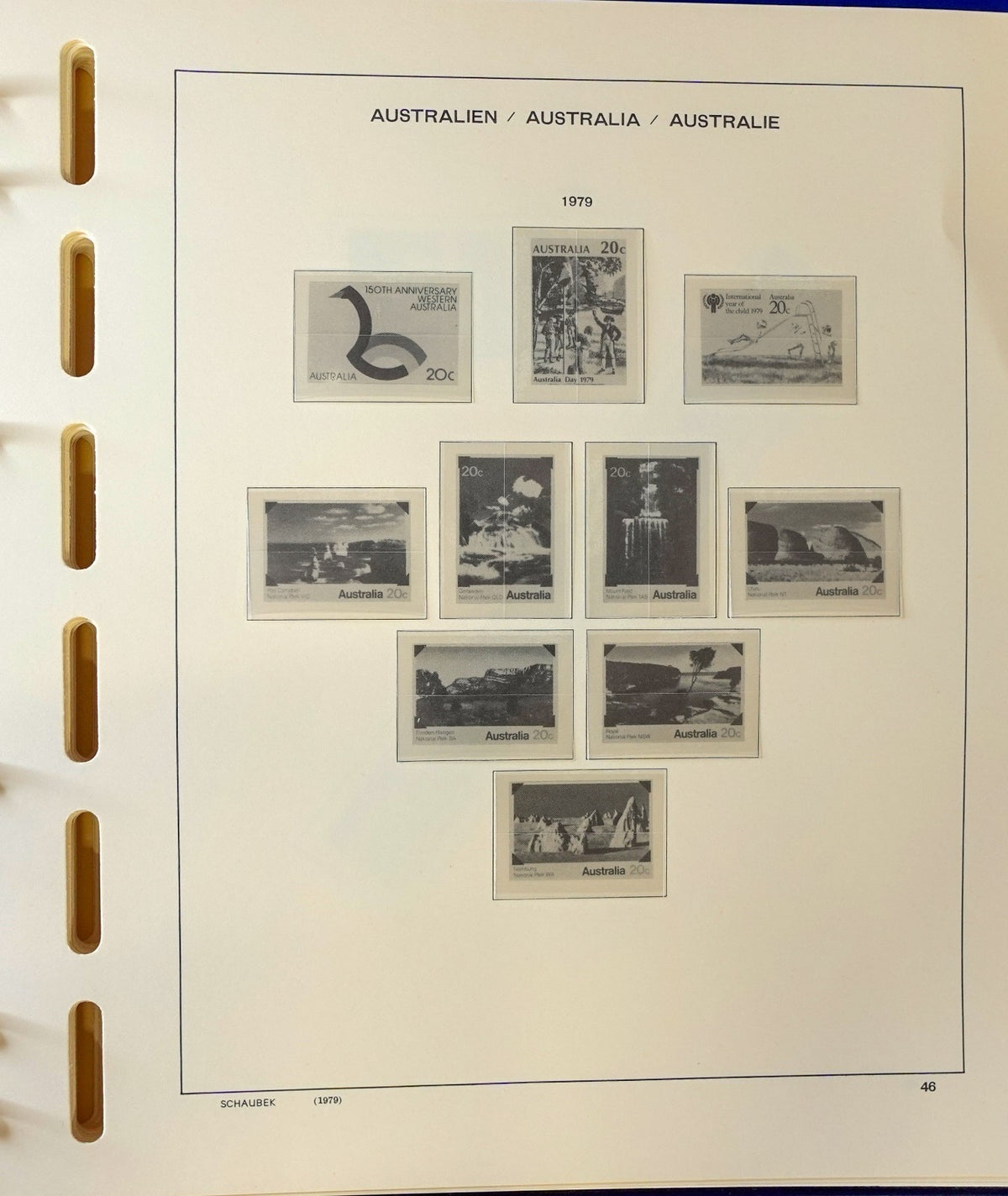 Australia 1970-1990 Schaubek Hingeless Stamp Album & Slipcase ZAYIX