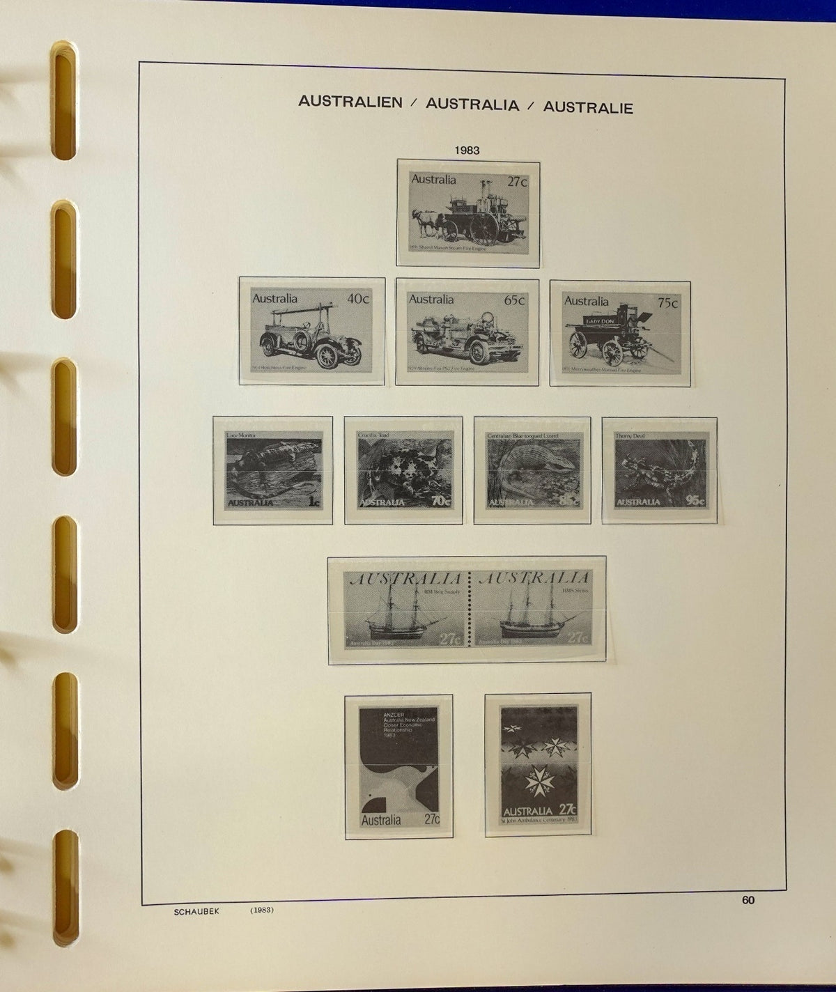 Australia 1970-1990 Schaubek Hingeless Stamp Album & Slipcase ZAYIX