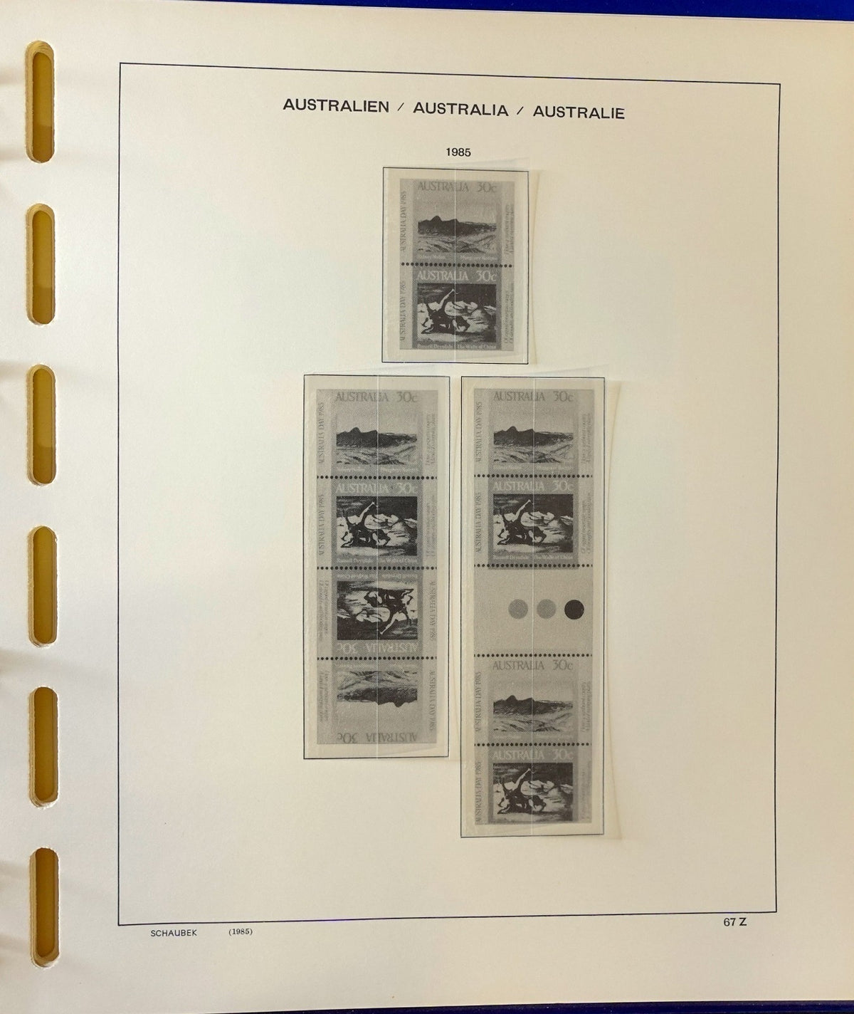 Australia 1970-1990 Schaubek Hingeless Stamp Album & Slipcase ZAYIX