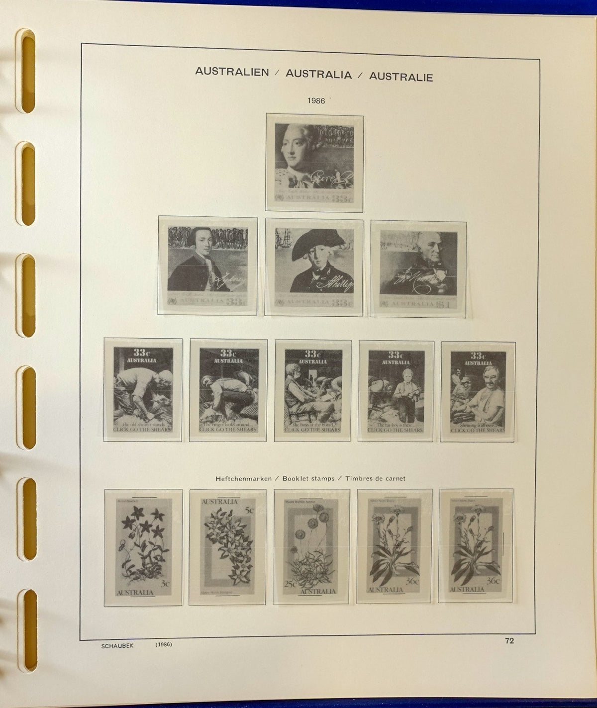 Australia 1970-1990 Schaubek Hingeless Stamp Album & Slipcase ZAYIX