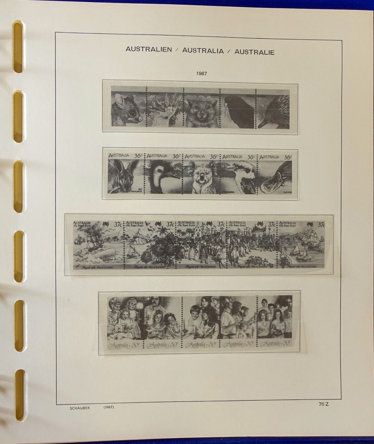 Australia 1970-1990 Schaubek Hingeless Stamp Album & Slipcase ZAYIX