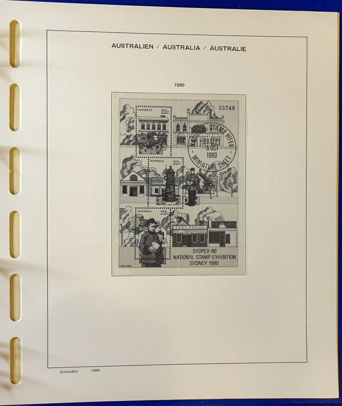 Australia 1970-1990 Schaubek Hingeless Stamp Album & Slipcase ZAYIX