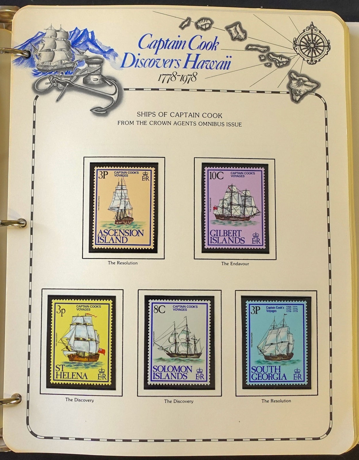 Captain Cook Discovers Hawaii Stamp Collection Album MNH 1778-1978 ZAYIX
