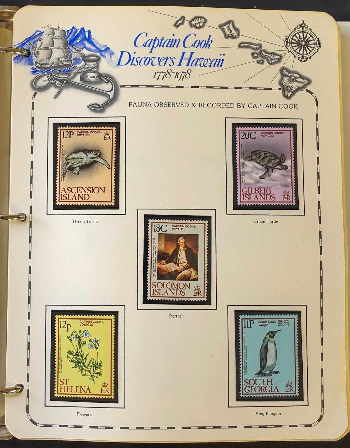 Captain Cook Discovers Hawaii Stamp Collection Album MNH 1778-1978 ZAYIX