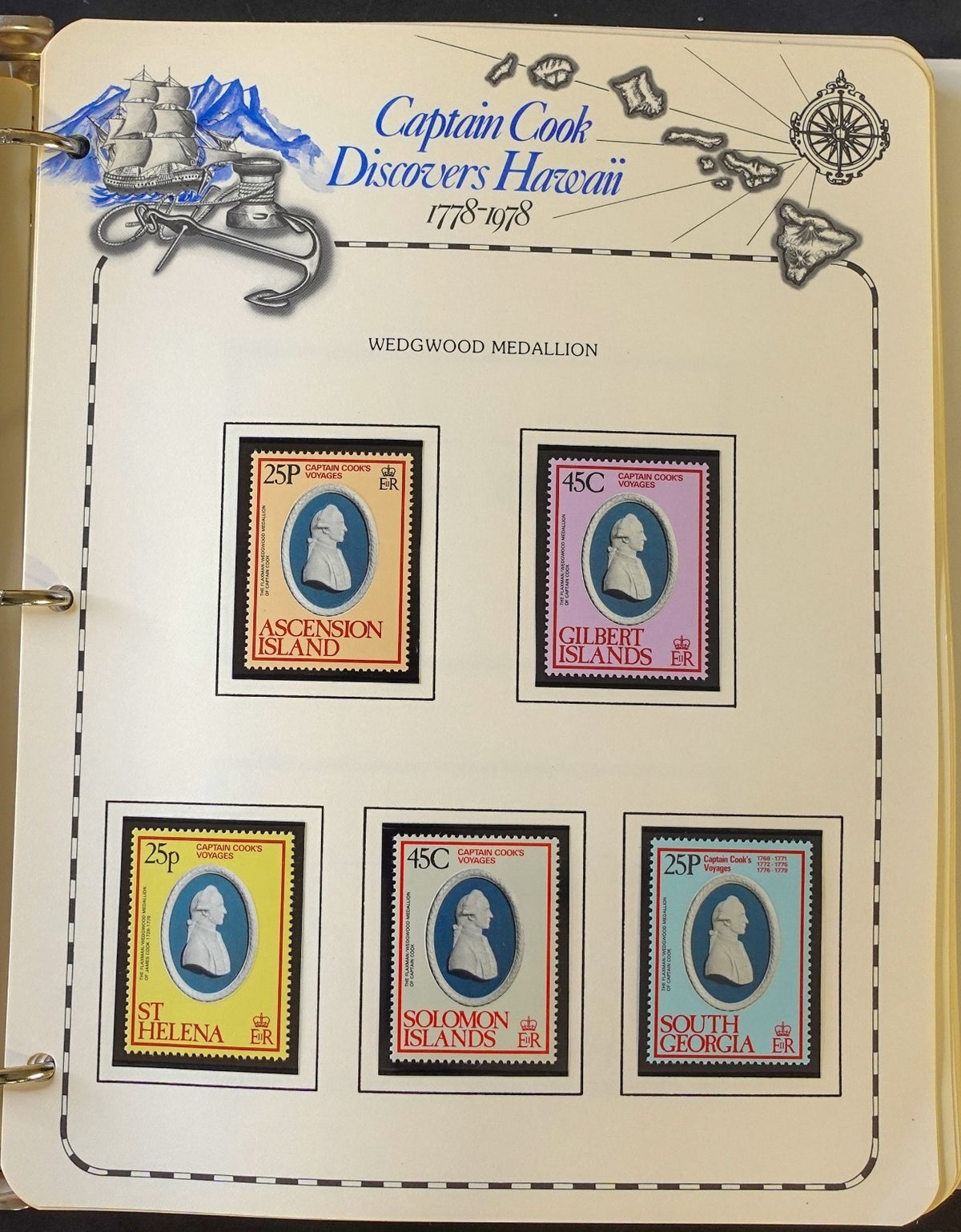Captain Cook Discovers Hawaii Stamp Collection Album MNH 1778-1978 ZAYIX