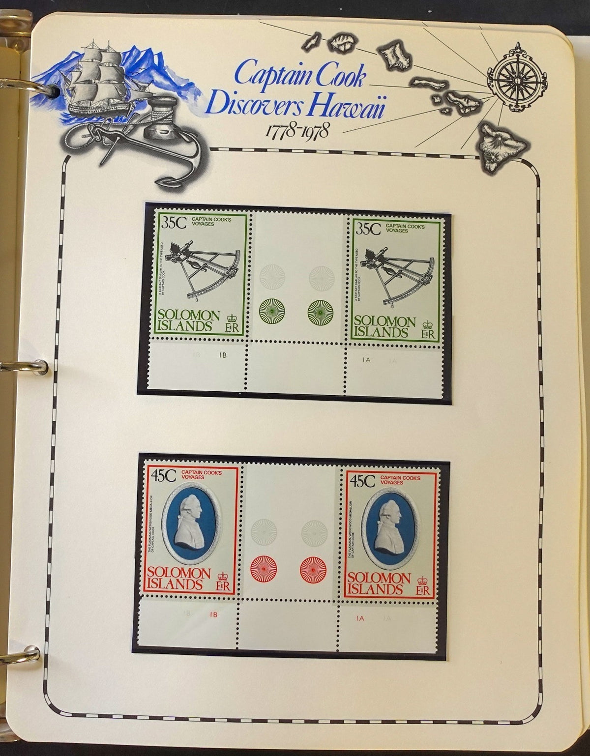 Captain Cook Discovers Hawaii Stamp Collection Album MNH 1778-1978 ZAYIX