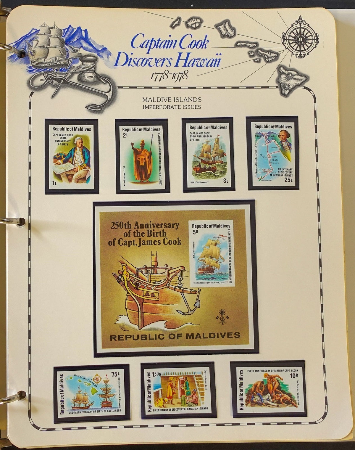 Captain Cook Discovers Hawaii Stamp Collection Album MNH 1778-1978 ZAYIX