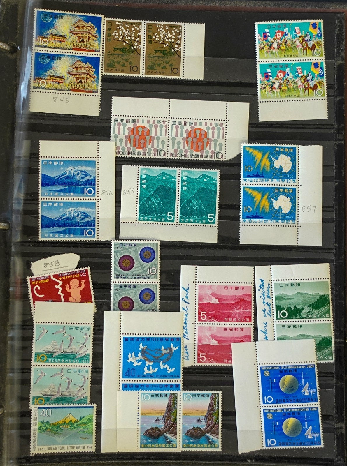 Japan Stamp Collection White Ace Album Mint & Used 1955-1964 ZAYIX