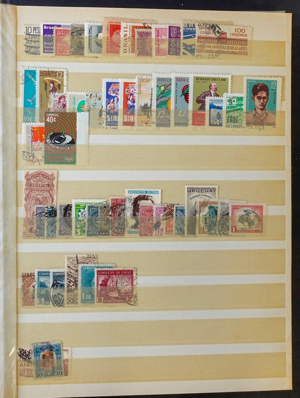 World Wide Stamp Collection Stockbook Mint & Used Estimated 3500 Stamps ZAYIX