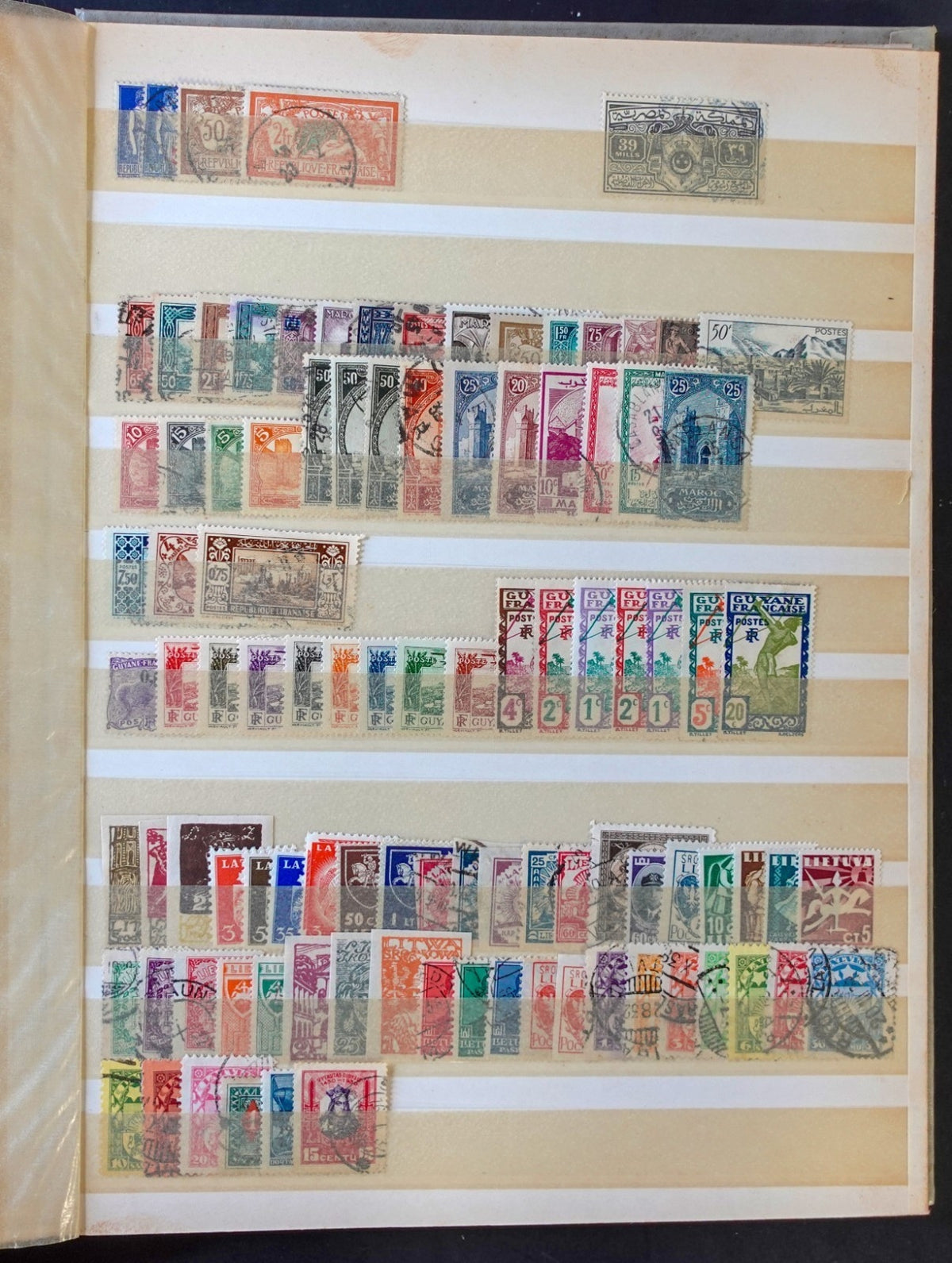 World Wide Stamp Collection Stockbook Mint & Used Estimated 3500 Stamps ZAYIX
