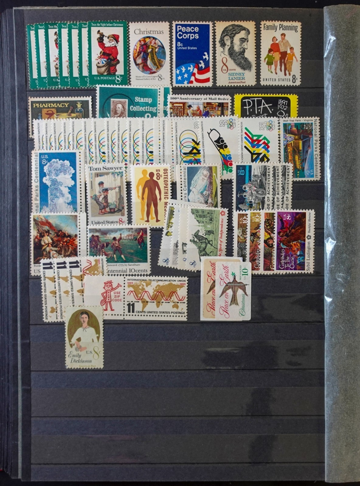 United States Stamp Collection Stockbook 22 Pages Mint & Used Stamps ZAYIX