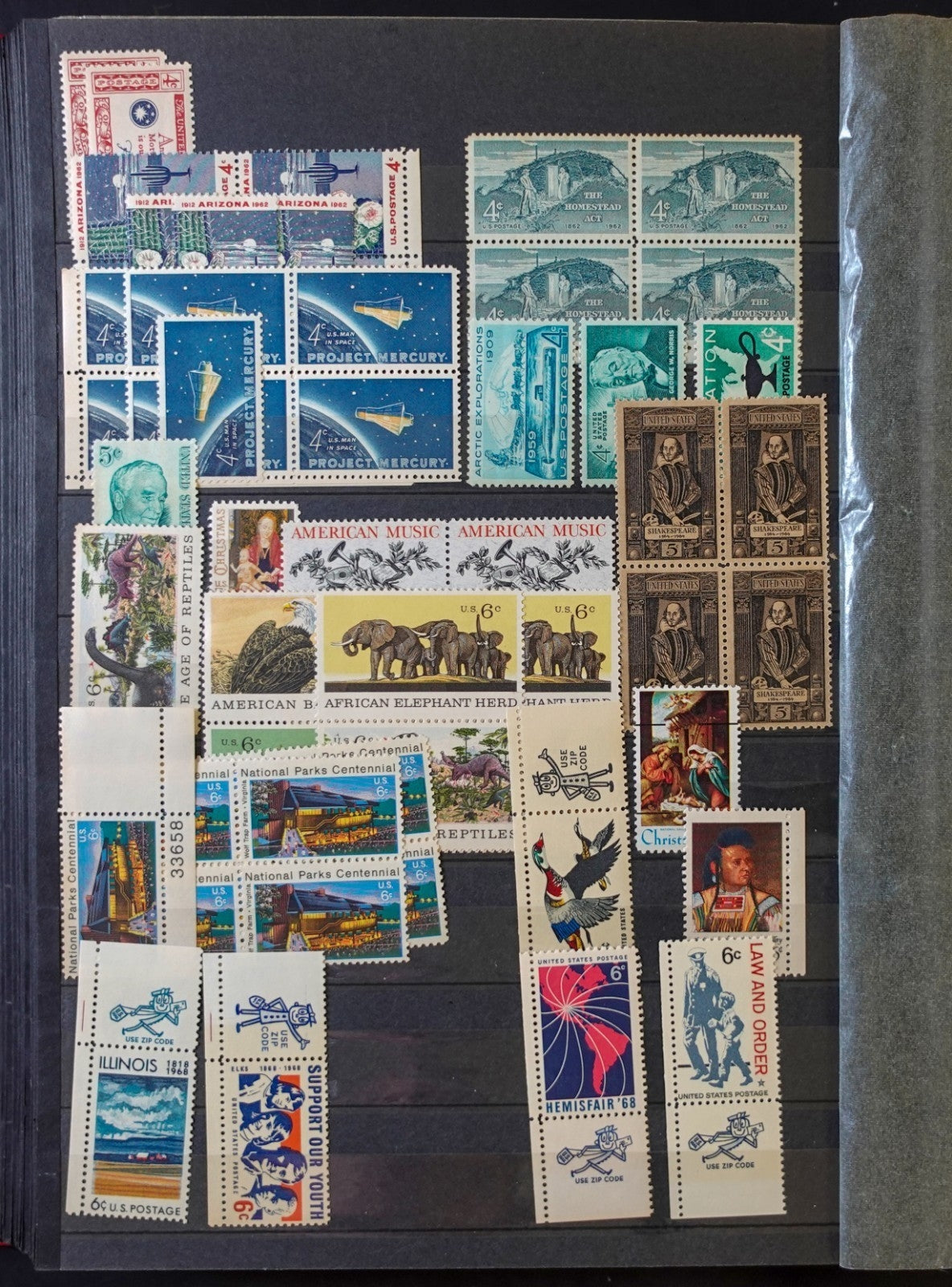 United States Stamp Collection Stockbook 22 Pages Mint & Used Stamps ZAYIX