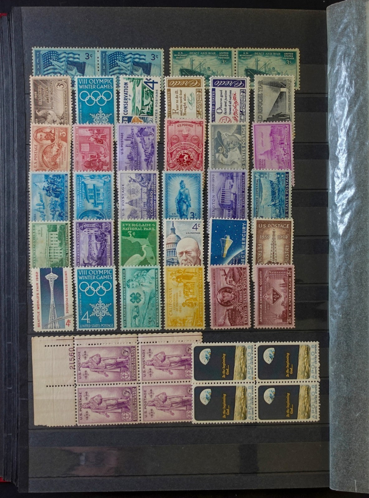 United States Stamp Collection Stockbook 22 Pages Mint & Used Stamps ZAYIX