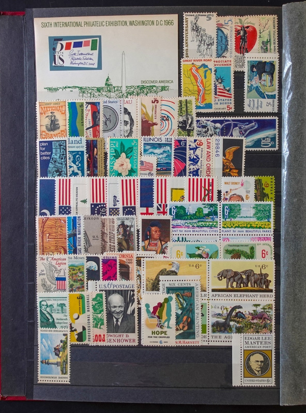United States Stamp Collection Stockbook 22 Pages Mint & Used Stamps ZAYIX