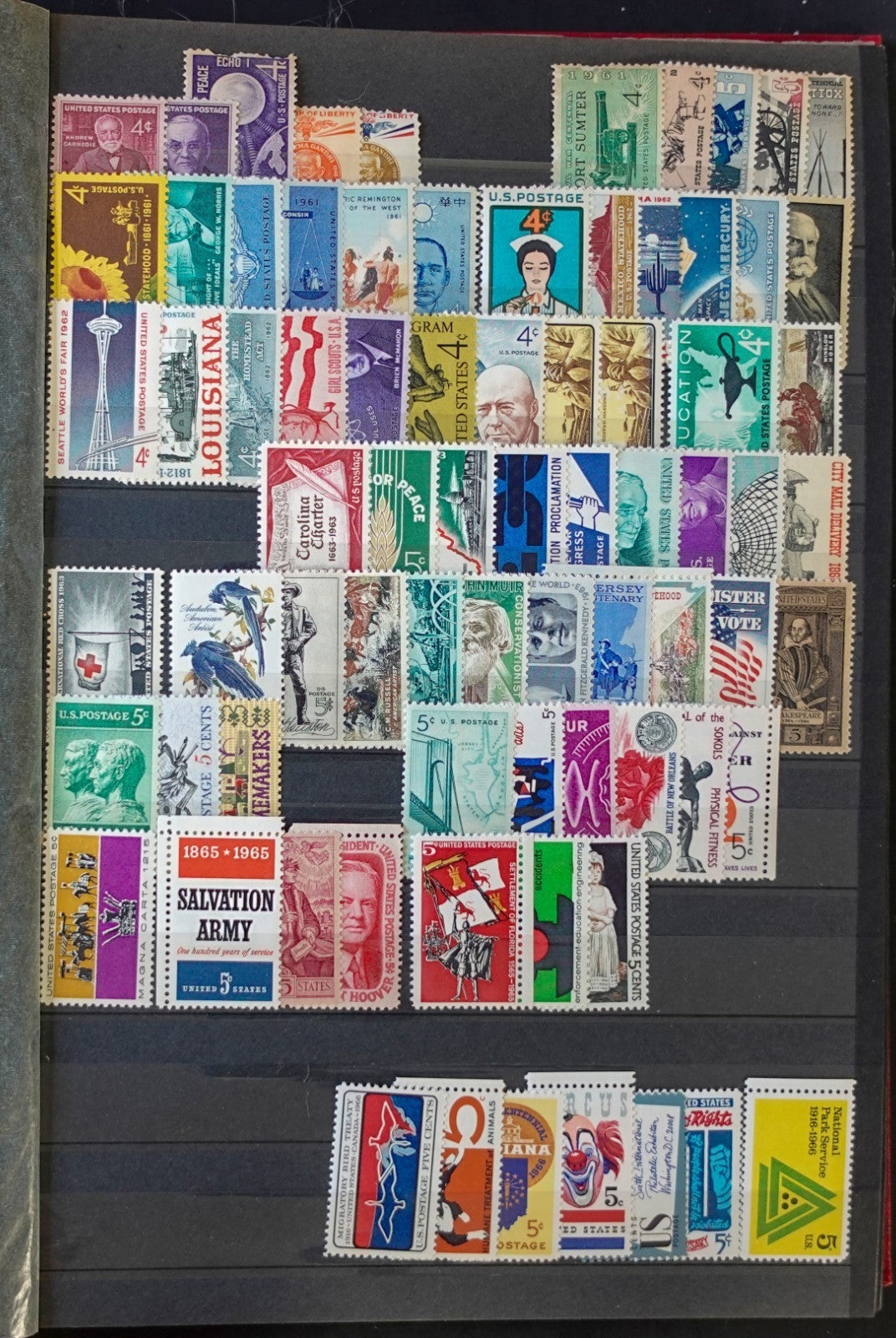 United States Stamp Collection Stockbook 22 Pages Mint & Used Stamps ZAYIX