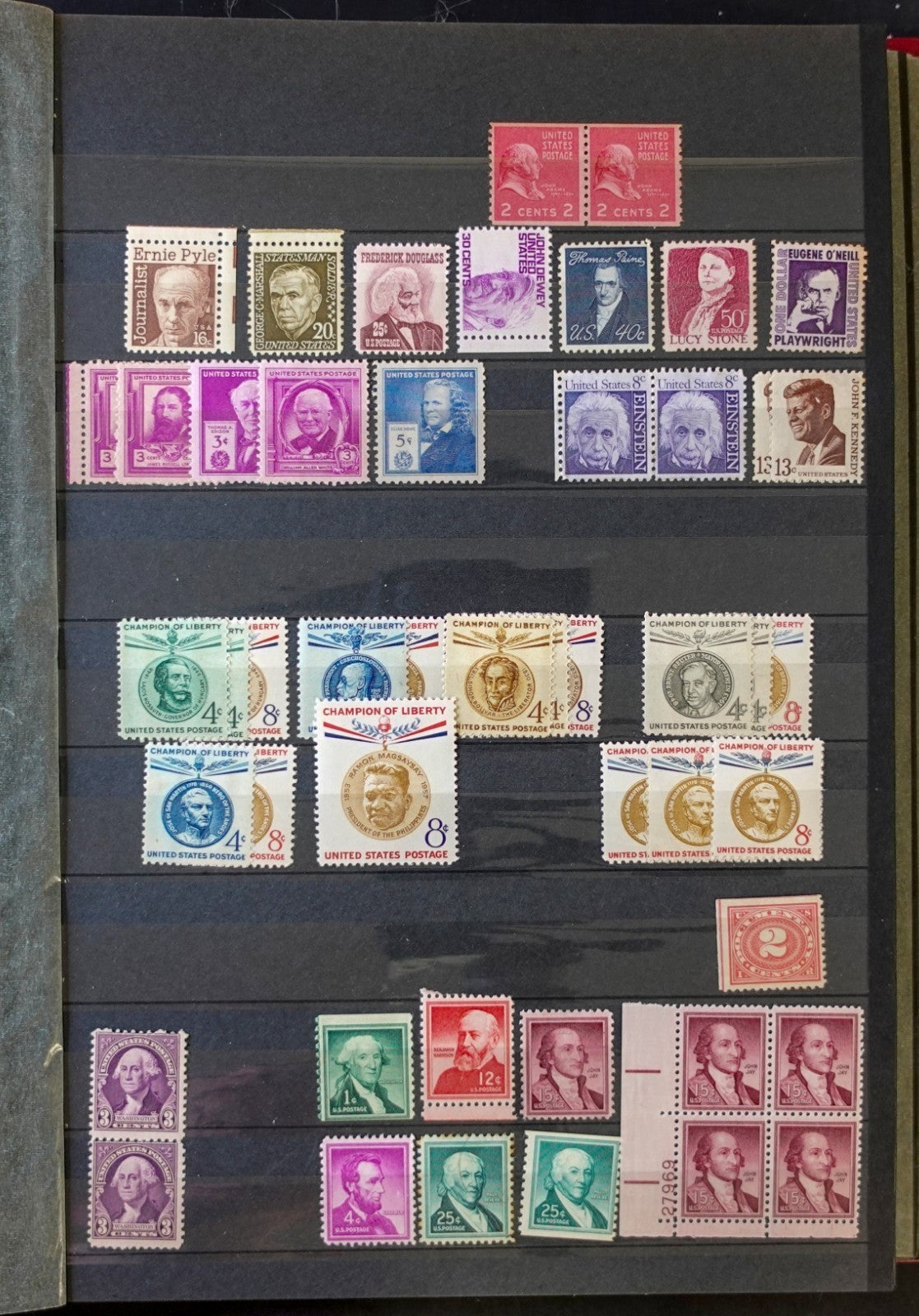 United States Stamp Collection Stockbook 22 Pages Mint & Used Stamps ZAYIX