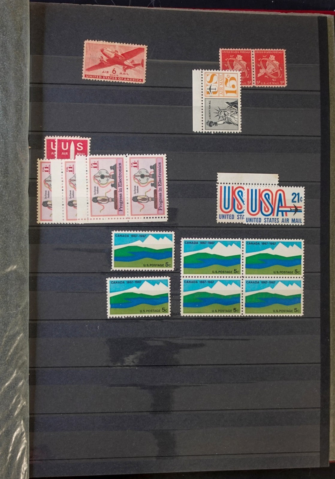 United States Stamp Collection Stockbook 22 Pages Mint & Used Stamps ZAYIX