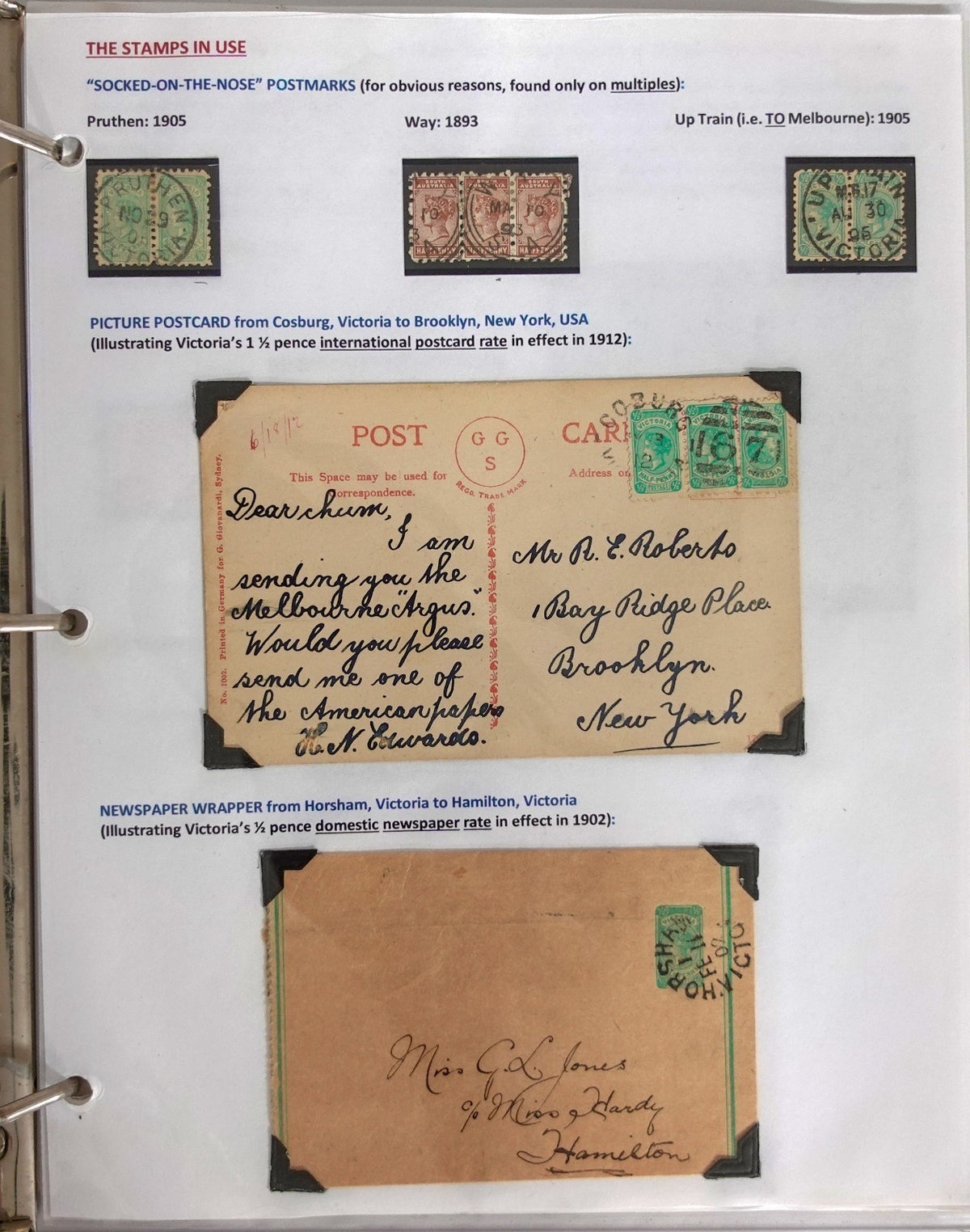 Australia Bantam Issues South Australia & Victoria Stamp Collection Album ZAYIX