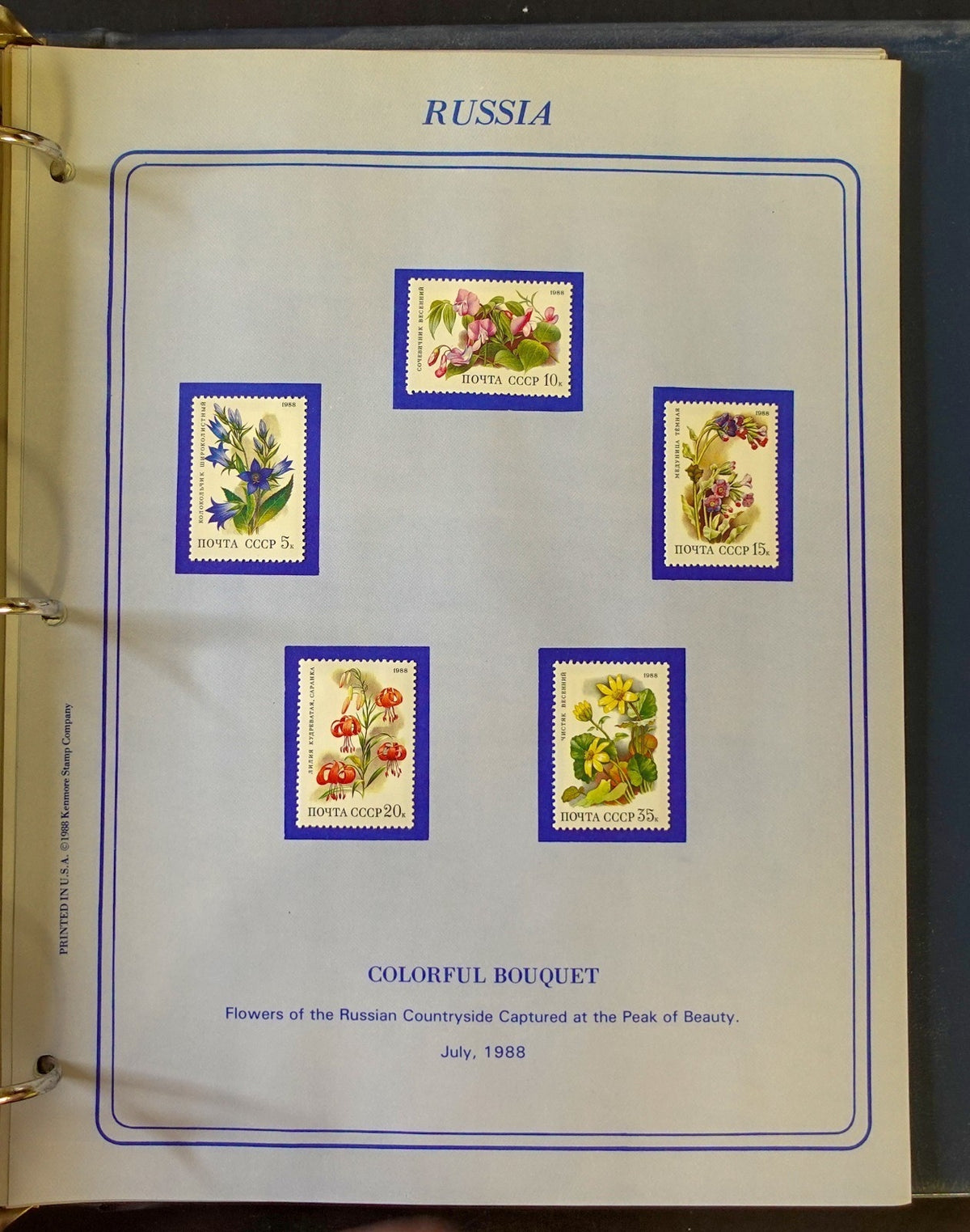 World New Issues Stamp Collection Album Mint Hinged 1984-1988 ZAYIX